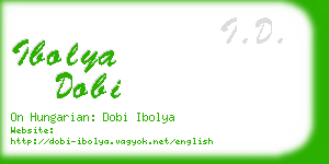 ibolya dobi business card